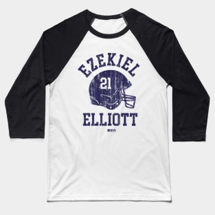 Ezekiel Elliott Dallas Helmet Font Baseball T-Shirt